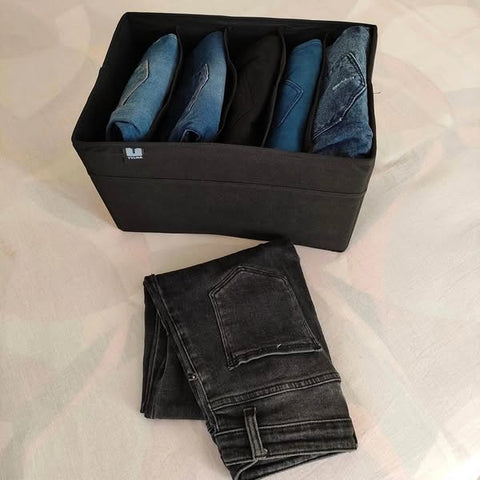 Boite rangement pantalon jeans serviettes de visage