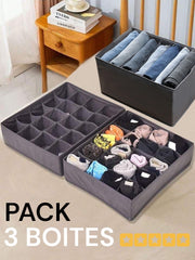 Pack 3 boites rangement